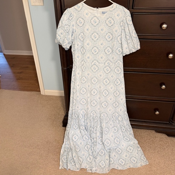 Born on Fifth for Antonio Melani blue puff sleeve dress size 12 - Picture 2 of 5